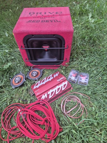 Car hifi set crunch - crunch, red